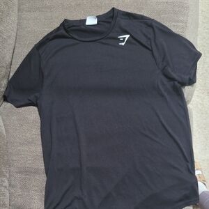 Gymshark Black Short-Sleeve Training Tee with White Logo